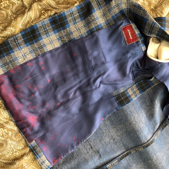 *SOLD!* Mad Men style VINTAGE plaid blazer, 42R - Picture 7 of 8